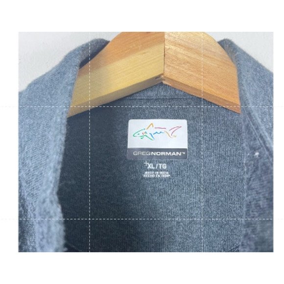 Men's Gray Quarter Zip Greg Norman Sweater XL - Picture 2 of 6